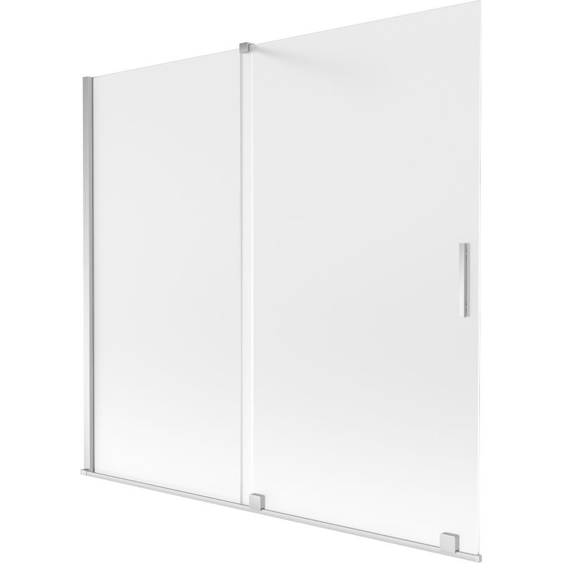 Mexen Velar двукрилен плъзгащ се параван за вана 170 x 150 cm, матиран, хром - 896-170-000-31-01