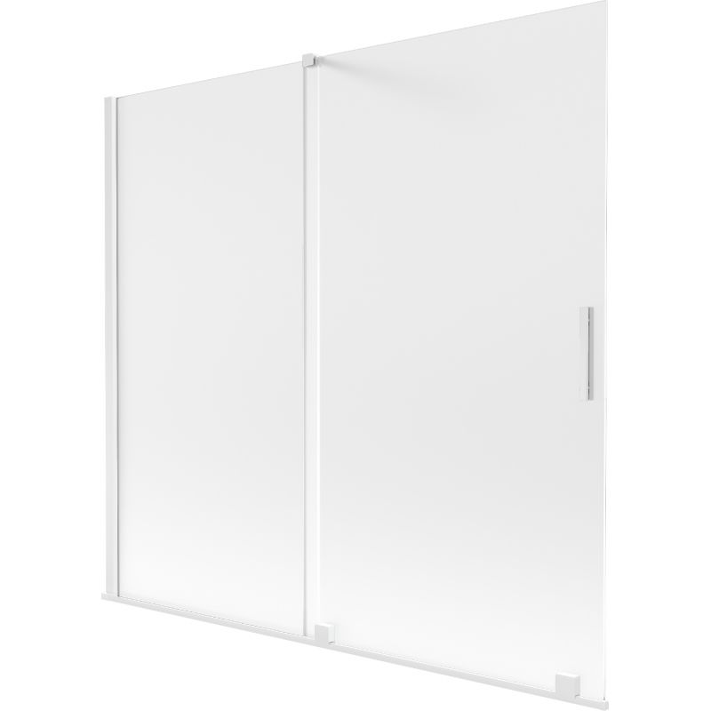 Mexen Velar параван за вана, 2-крилен плъзгащ се 170 x 150 см, мат, бял - 896-170-000-31-20