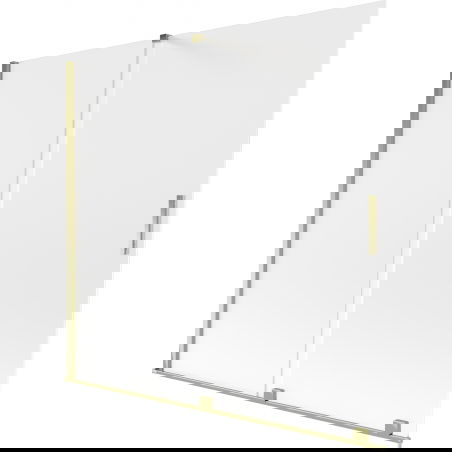 Mexen Velar двукрилен плъзгащ се параван за вана 170 x 150 cm, матиран, златен - 896-170-000-31-50