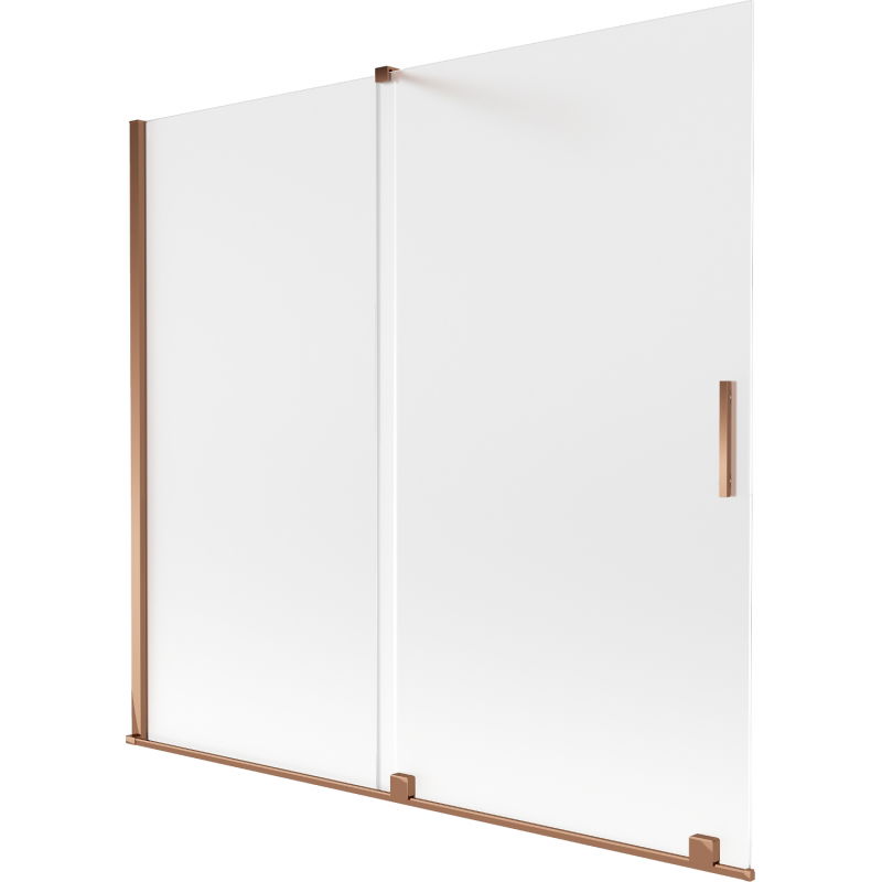 Mexen Velar параван за вана, двукрилен, плъзгащ, 170 x 150 см, матиран, розово злато - 896-170-000-31-60