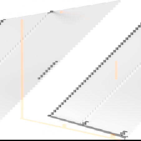 Mexen Velar душ параван, двукрилен плъзгащ се 170 x 150 cm, матиран, четкована мед - 896-170-000-31-65