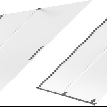 Mexen Velar двукрилен разтегателен параван за вана 170 x 150 см, матиран, четкан пистолетно-сив - 896-170-000-31-66