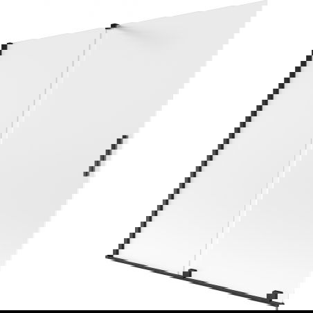 Mexen Velar двукрилен плъзгащ се параван за вана 170 x 150 см, матиран, черен - 896-170-000-31-70