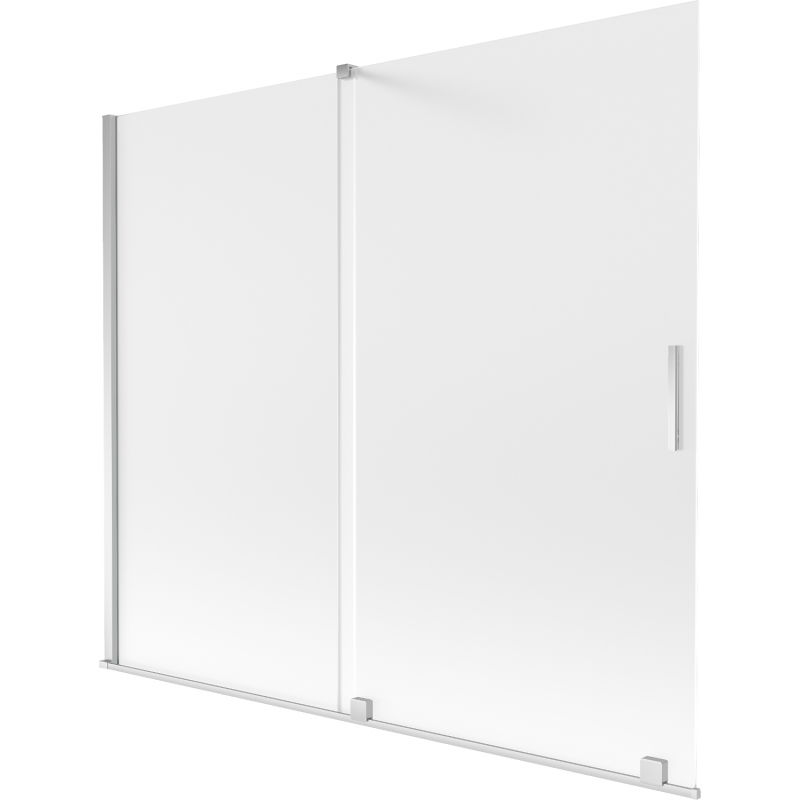 Mexen Velar двуместен плъзгащ се параван за вана 180 x 150 cm, матиран, хром - 896-180-000-31-01