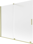 Mexen Velar параван за вана, 2-крилен, плъзгащ се 180 x 150 см, матиран, златист мат - 896-180-000-31-55
