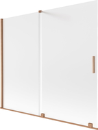 Mexen Velar двойна плъзгаща се параван за вана, 180 x 150 см, матирано стъкло, матирана мед - 896-180-000-31-65