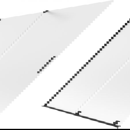 Mexen Velar параван за вана, двукрилен, плъзгащ се, 180 x 150 см, матиран, черен - 896-180-000-31-70