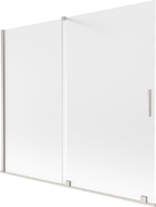 Mexen Velar душекран 2-крилен плъзгащ се 180 x 150 см, матиран, четкан никел - 896-180-000-31-97