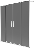 Mexen Velar Duo преграда за вана, 2-крилна плъзгаща се 150 x 150 см, графит, хром - 896-150-000-42-01