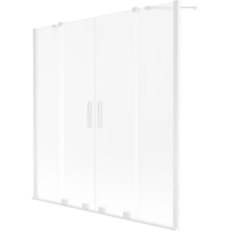 Mexen Velar Duo вана параван с плъзгащи се 2 крила 150 x 150 cm, матиран, бял - 896-150-000-32-20