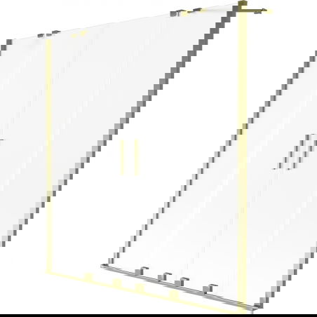 Mexen Velar Duo параван за вана 2-крилен плъзгащ се 150 x 150 см, матиран, златен - 896-150-000-32-50