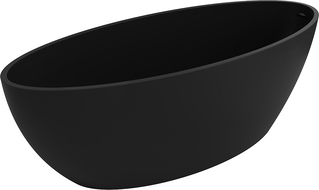 Mexen Prato свободностояща вана от конгломерат 170 x 70 см, черен мат - 57251707070