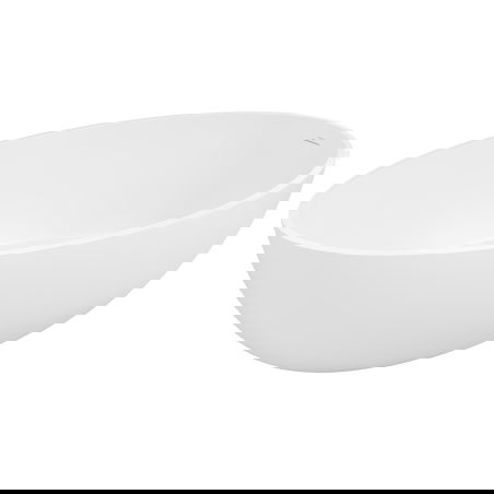 Mexen Prato самостоятелна вана от конгломерат 170 x 100 см, бял мат - 57251701000