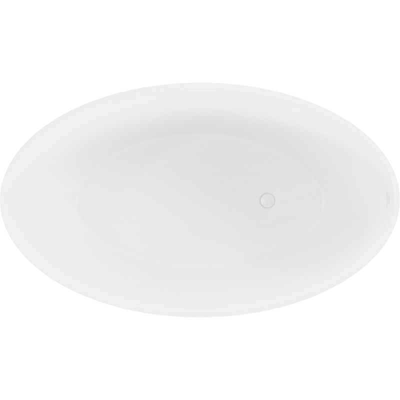 Mexen Prato самостоятелна вана от конгломерат 170 x 100 см, бял мат - 57251701000