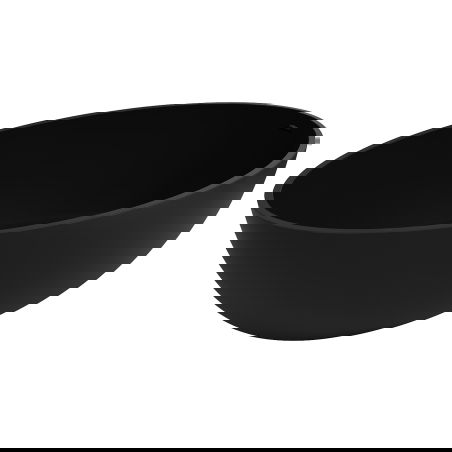 Mexen Prato самостоятелна вана от конгломерат 170 x 100 см, черен мат - 57251701070