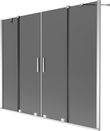 Mexen Velar Duo двукрила плъзгаща се преграда за вана 180 x 150 cm, графит, хром - 896-180-000-42-01