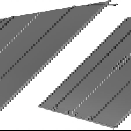 Mexen Velar Дуо параван за вана, двукрилен, плъзгащ се 180 x 150 см, графит, полирано сиво - 896-180-000-42-66