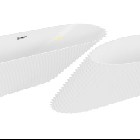 Mexen Paola свободностояща вана с релеф 170 x 80 см, бял мат, златен прелив - 52721708001-50