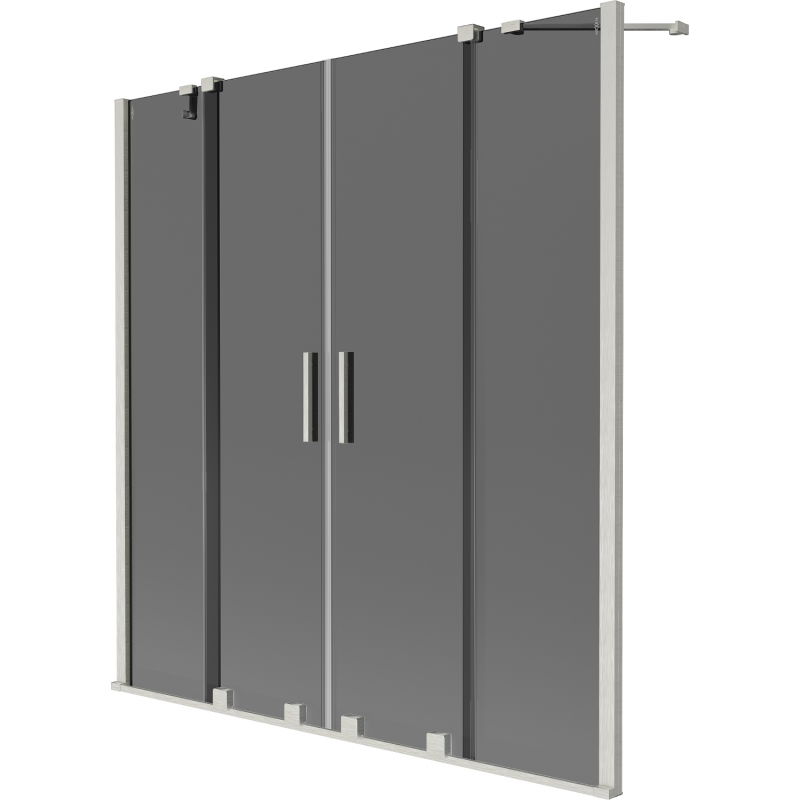 Mexen Velar Duo двукрилна плъзгаща се вана 150 x 150 см, графит,четкан никел - 896-150-000-42-97
