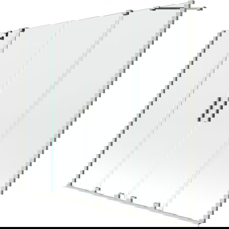 Mexen Velar Двойна плъзгаща се душ параван 2 крила 180 x 150 см, прозрачен, матиран никел - 896-180-000-02-97