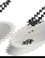 Mexen Diego еднокоморна мивка от гранит с кухненски смесител Elia, бял - 6512-20-670101-70