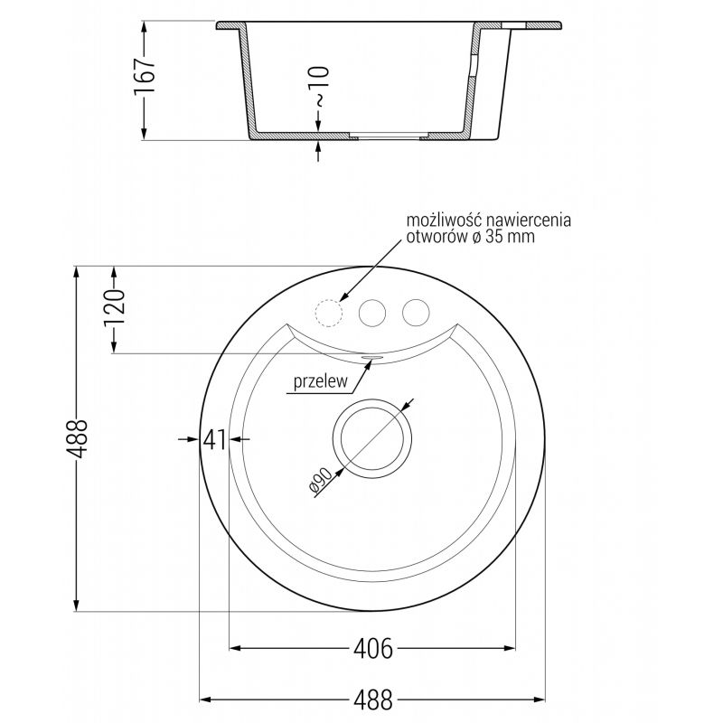 Mexen Diego гранитна мивка с 1 отделение и кухненски смесител Elia, черно петнисто - 6512-76-670101-50