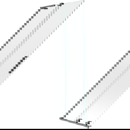 Mexen Velar L параван за вана с 2 плъзгащи се крила 70 x 150 cm, прозрачен, четкано оръжееносиво - 896-070-003-01-66