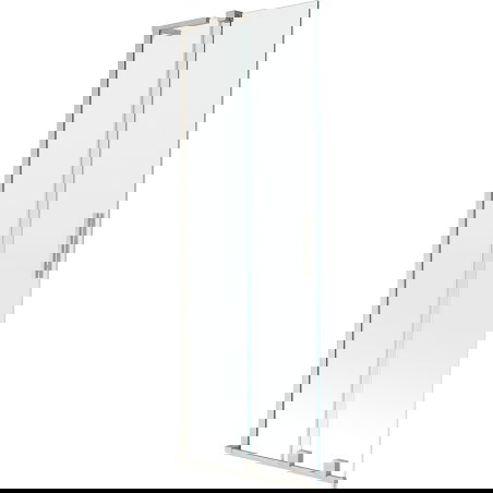 Mexen Velar L разтегателен двукрилен параван за вана 70 x 150 cm, прозрачен, четкан никел - 896-070-003-01-97