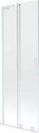 Mexen Velar L предна стена за вана с 2 подвижни крила 75 x 150 см, прозрачен, бял - 896-075-003-01-20