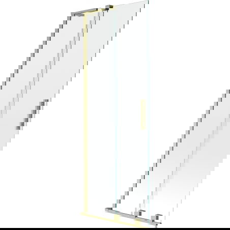 Mexen Velar L параван за вана, 2-крилен плъзгащ се, 75 x 150 см, прозрачен, златист матов - 896-075-003-01-55