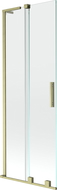Mexen Velar L параван за вана, 2-крилен плъзгащ се, 75 x 150 см, прозрачен, златист матов - 896-075-003-01-55