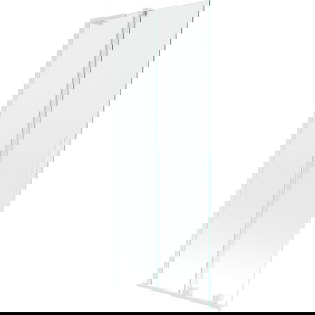 Mexen Velar L параван за вана 2-крилен плъзгащ 80 x 150 cm, прозрачен, бял - 896-080-003-01-20