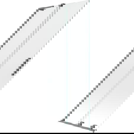 Mexen Velar L двукрилен плъзгащ се параван за баня 80 x 150 см, прозрачен, оръжеен метал - 896-080-003-01-95