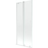 Mexen Velar L двукрила плъзгаща се вана 85 x 150 см, прозрачна, бяла - 896-085-003-01-20