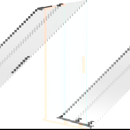 Mexen Velar L параван за вана, 2-крилен плъзгащ се 85 x 150 см, прозрачен, розово злато - 896-085-003-01-60