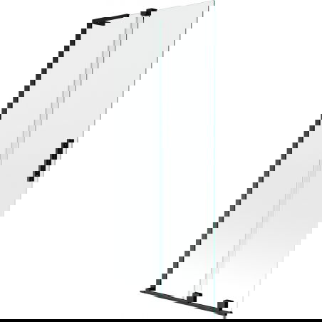 Mexen Velar L параван за вана 2-крилен плъзгащ се 85 x 150 см, прозрачен, черен - 896-085-003-01-70