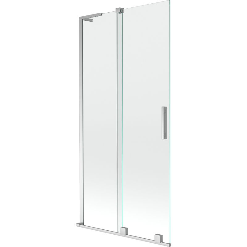 Mexen Velar L параван за вана, 2-крилен плъзгащ се, 90 x 150 cm, прозрачен, хром - 896-090-003-01-01
