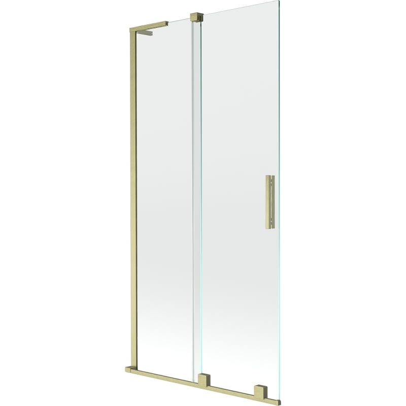 Mexen Velar L параван за вана 2-крилен плъзгащ се 90 x 150 cm, прозрачен, златен матиран - 896-090-003-01-55