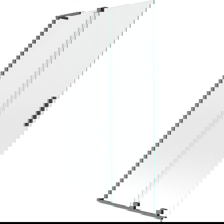 Mexen Velar L двукрила подвижна душ-преграда 90 x 150 см, прозрачна, четка гън сива - 896-090-003-01-66