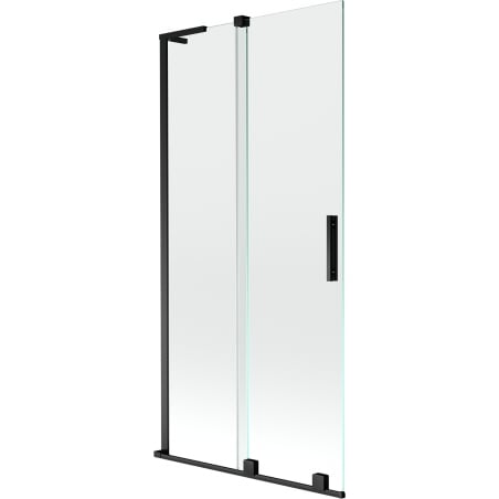 Mexen Velar L параван за вана с 2 разтегателни крила 90 x 150 cm, прозрачен, черен - 896-090-003-01-70