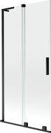 Mexen Velar L параван за вана с 2 плъзгащи се крила 90 x 150 см, прозрачен, черен - 896-090-003-01-70