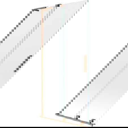 Mexen Velar L параван за вана с плъзгащи се 2-крила 95 x 150 см, прозрачен, четкан месинг - 896-095-003-01-65