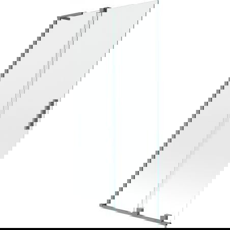 Mexen Velar L двукрилен плъзгащ се параван за вана 95 x 150 см, прозрачен, gun metal - 896-095-003-01-95