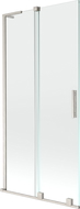 Mexen Velar L душ параван с две плъзгащи се крила 95 x 150 см, прозрачен, четкан никел - 896-095-003-01-97