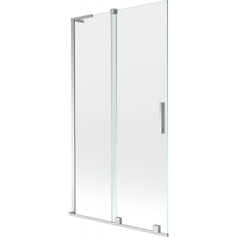 Mexen Velar L параван за вана, плъзгащ се с 2 крила 100 x 150 см, прозрачен, хром - 896-100-003-01-01