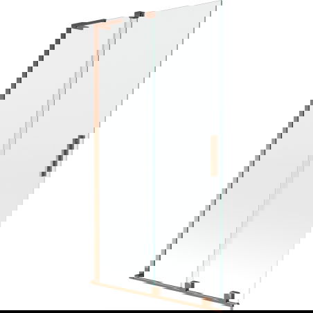 Mexen Velar L сгъваем параван за вана с 2 крила, плъзгащ се 100 x 150 см, прозрачен, розово злато - 896-100-003-01-60