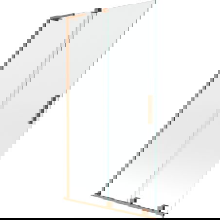 Mexen Velar L параван за вана, двукрилен плъзгащ се 100 x 150 см, прозрачен, четкана мед - 896-100-003-01-65