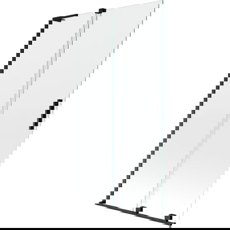 Mexen Velar L параван за вана, 2-крилен плъзгащ се, 100 x 150 см, прозрачен, черен - 896-100-003-01-70