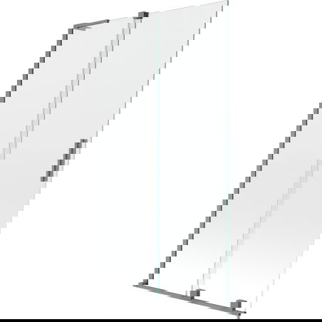 Mexen Velar L двукрилен плъзгащ се параван за вана 100 x 150 см, прозрачен, gun metal - 896-100-003-01-95