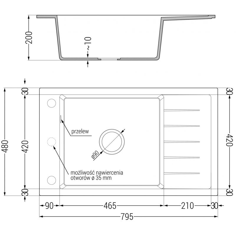 Mexen Elias гранитна мивка с 1 корито с отцедник и кухненски кран Flora, черен с петна - 6511-76-670401-07